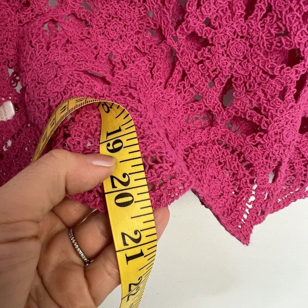 Caroline Constas Pink Crochet Top and Skirt Set - Picture 5 of 12
